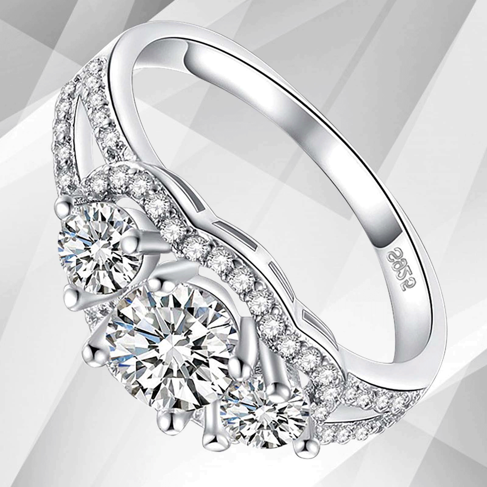 2.00Ct Round-Cut Diamond Solitaire Bridal Engagement Ring in 18Ct White Gold, showcasing a brilliant diamond in a prong setting.