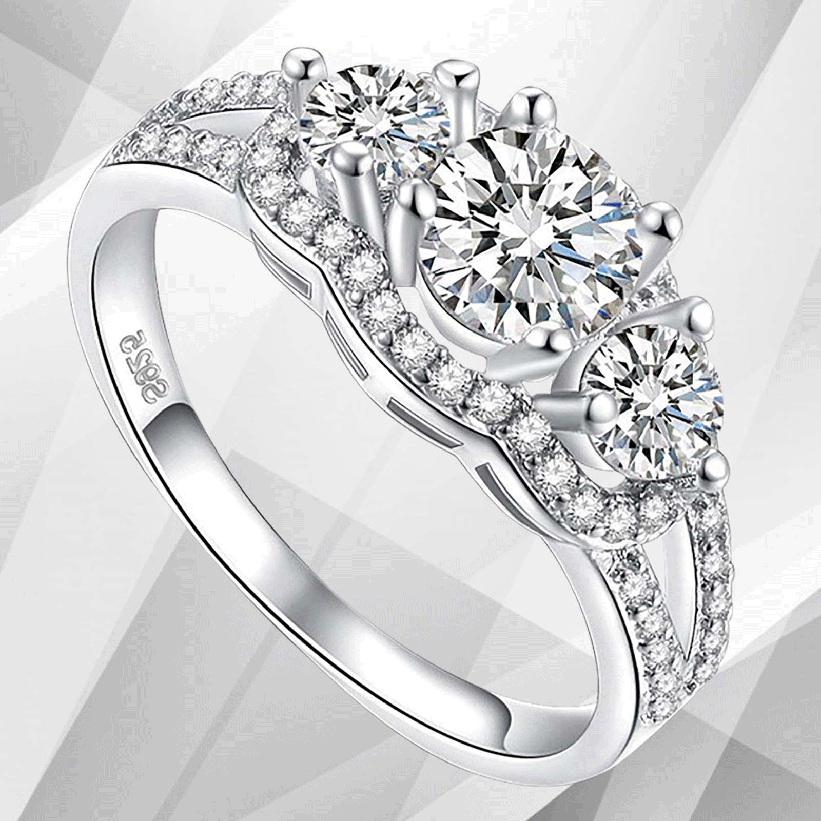 2.00Ct Round-Cut Diamond Solitaire Bridal Engagement Ring in 18Ct White Gold, showcasing a brilliant diamond in a prong setting.