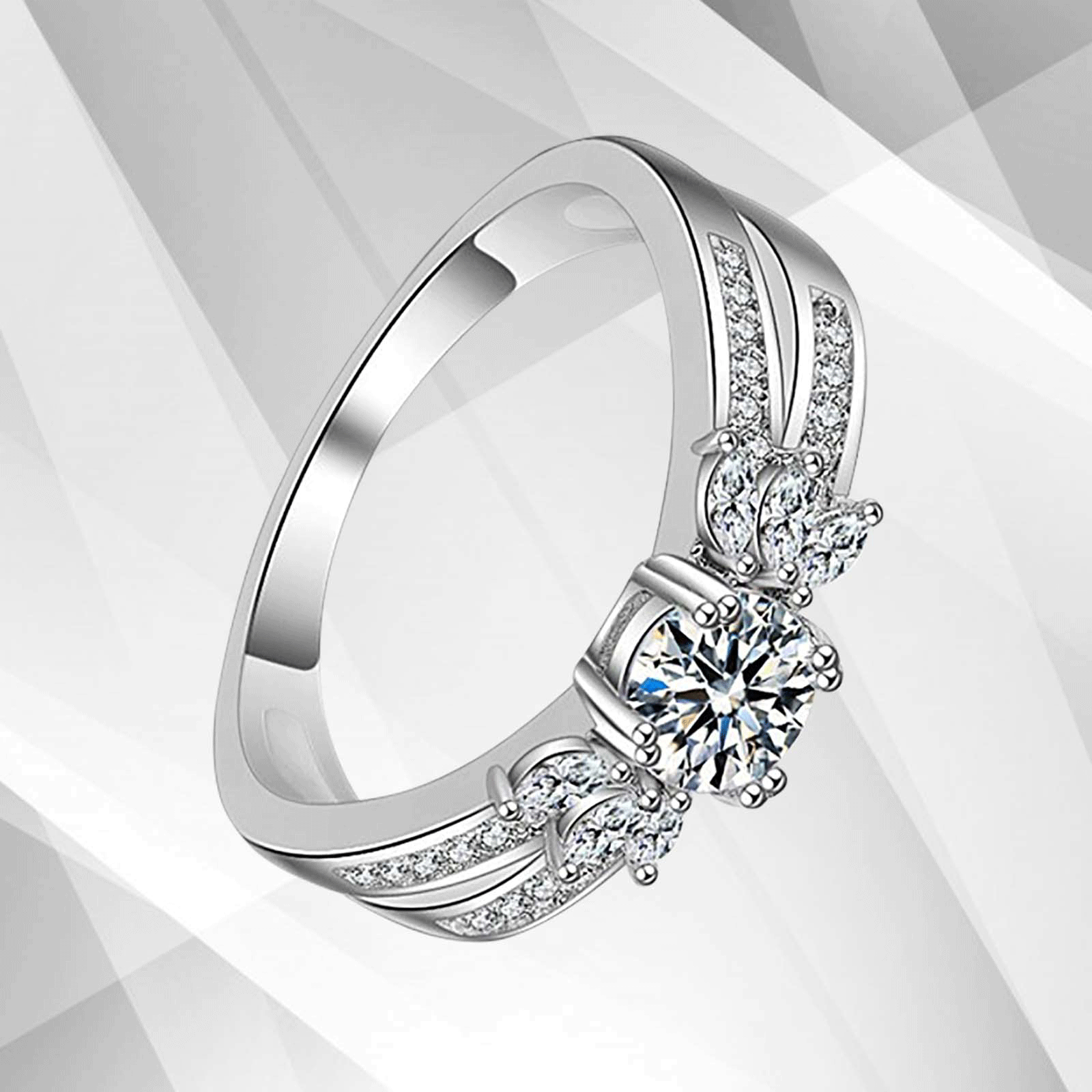 2.00Ct Round-Cut Diamond Solitaire Bridal Engagement Ring in 18Ct White Gold, showcasing a brilliant diamond set in elegant prong settings.