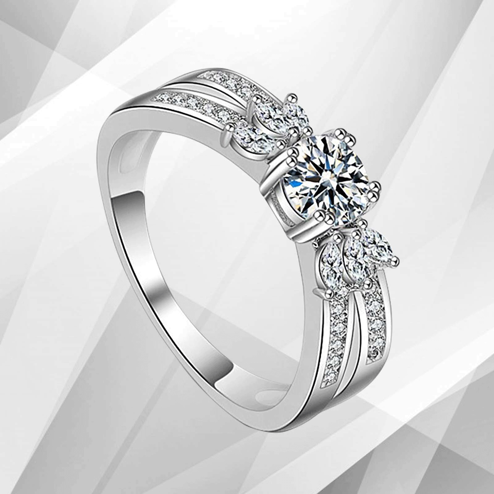 2.00Ct Round-Cut Diamond Solitaire Bridal Engagement Ring in 18Ct White Gold, showcasing a brilliant diamond set in elegant prong settings.