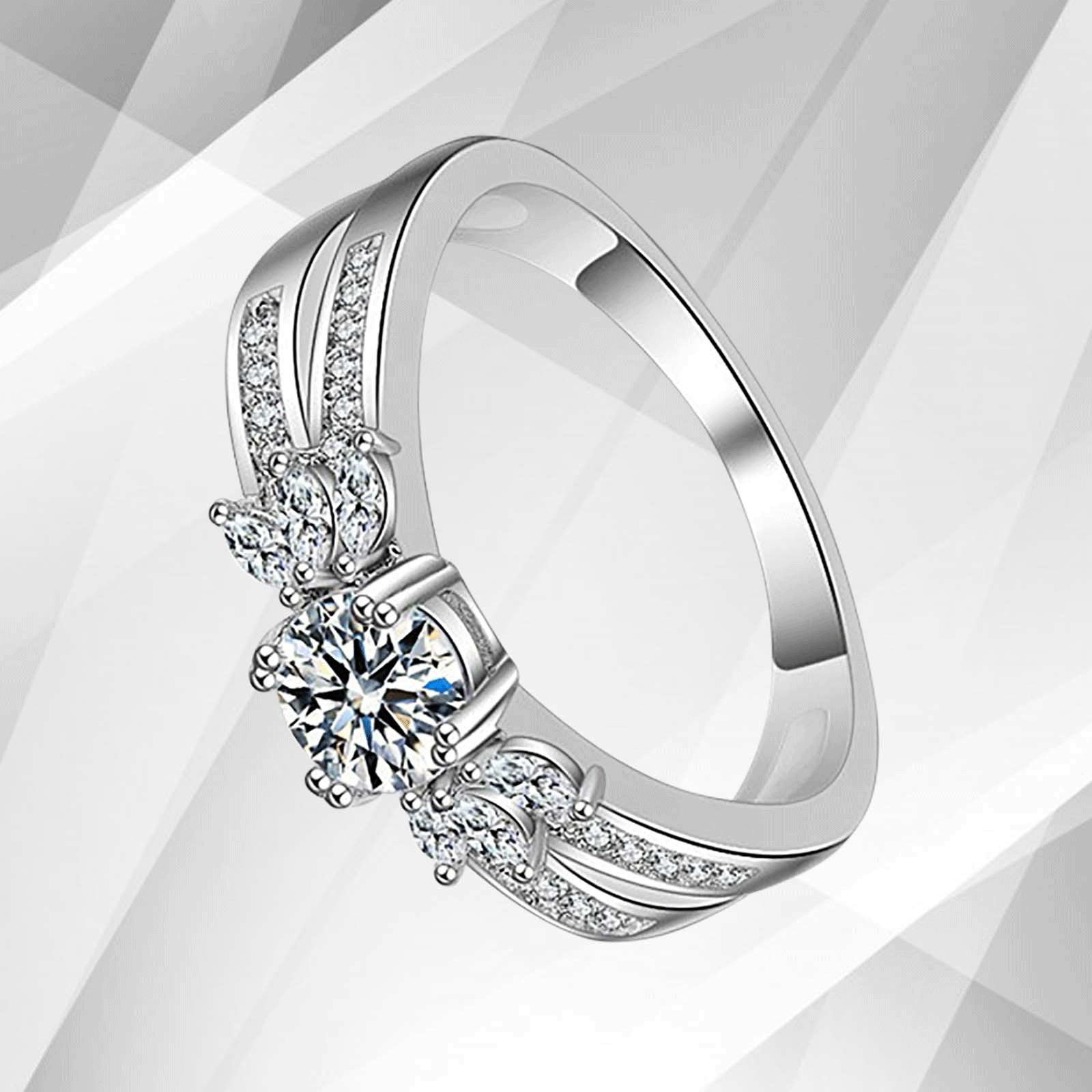 2.00Ct Round-Cut Diamond Solitaire Bridal Engagement Ring in 18Ct White Gold, showcasing a brilliant diamond set in elegant prong settings.