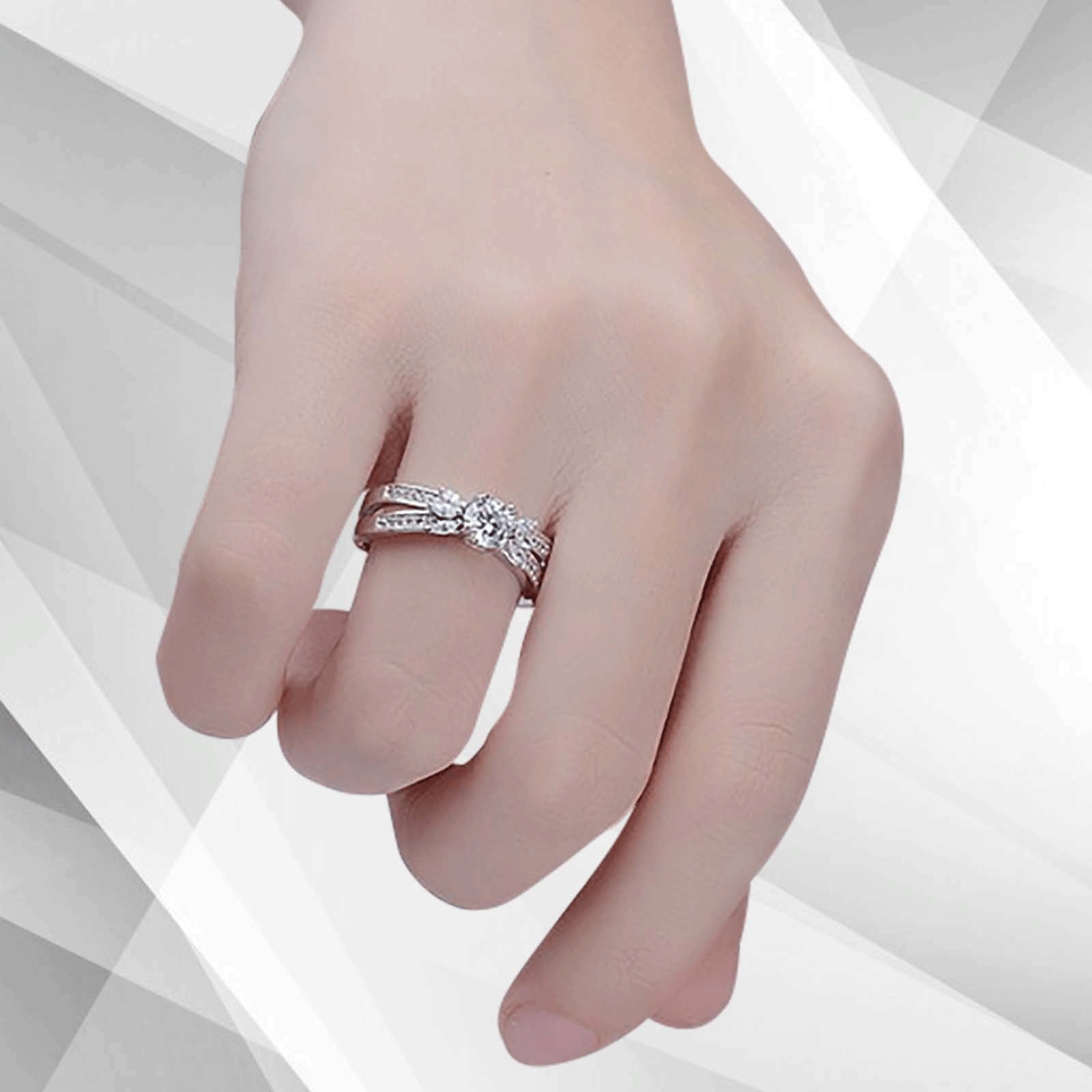 2.00Ct Round-Cut Diamond Solitaire Bridal Engagement Ring in 18Ct White Gold, showcasing a brilliant diamond set in elegant prong settings.