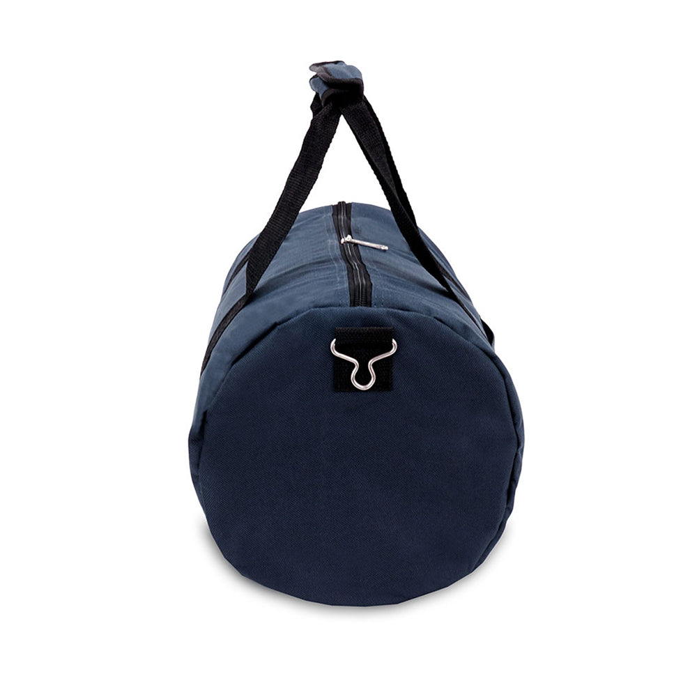 A stylish 23 Inch Round Duffel bag made from durable 600D polyester, featuring a zippered main compartment and adjustable shoulder strap.