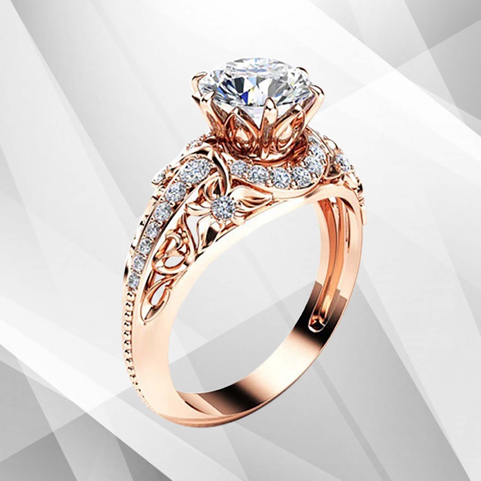 2.88Ct round-cut diamond engagement ring in 18Ct rose gold setting, showcasing exquisite craftsmanship and sparkling brilliance.