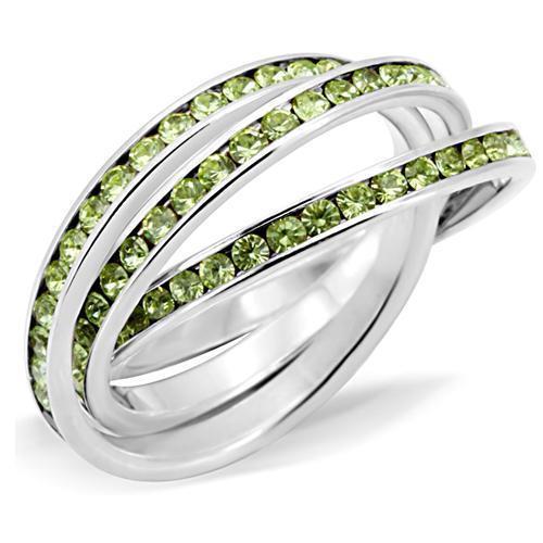 High-Polished 925 Sterling Silver Ring featuring a vibrant peridot top grade crystal, showcasing its elegant design and craftsmanship.