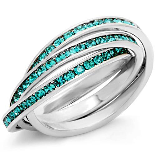 A high-polished 925 sterling silver ring featuring a vibrant emerald crystal, showcasing elegance and craftsmanship.