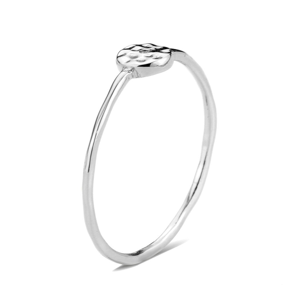 3W1614 Rhodium Brass Ring featuring a clear AAA Grade CZ stone, showcasing its elegant design and shiny finish.