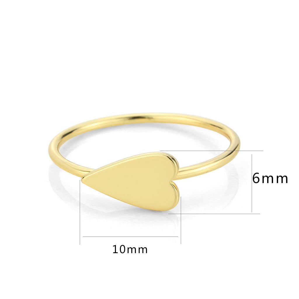 3W1617 Flash Gold Brass Ring with a minimalist design, featuring a shiny gold finish and no center stone, perfect for elegant styling.