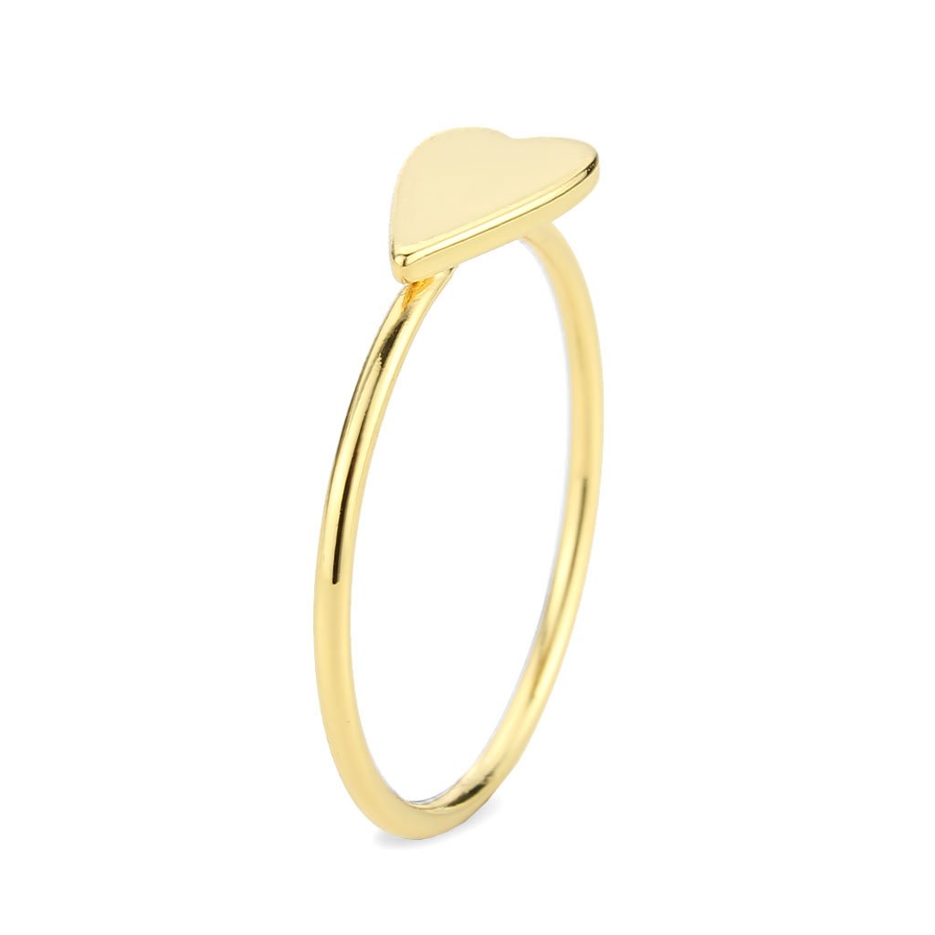 3W1617 Flash Gold Brass Ring with a minimalist design, featuring a shiny gold finish and no center stone, perfect for elegant styling.