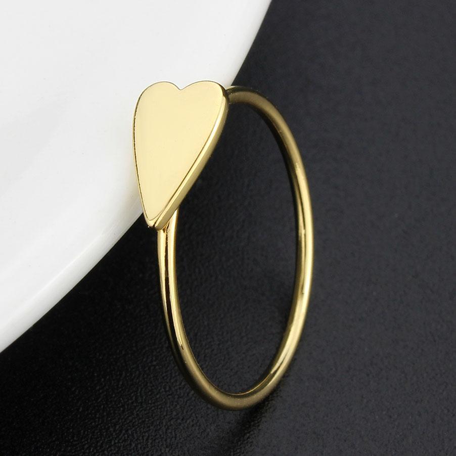 3W1617 Flash Gold Brass Ring with a minimalist design, featuring a shiny gold finish and no center stone, perfect for elegant styling.