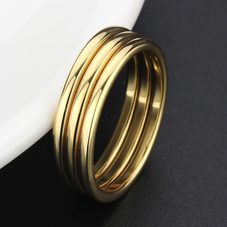 3W1628 Flash Gold Brass Ring with a sleek design, featuring a shiny gold finish and no center stone, perfect for elegant styling.