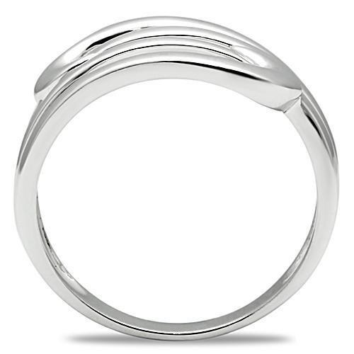 3W164 Rhodium Brass Ring with a sleek design, showcasing its shiny finish and elegant simplicity, perfect for any occasion.