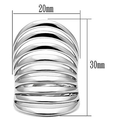 3W168 Rhodium Brass Ring with a sleek design, showcasing its shiny rhodium finish and durable brass material.