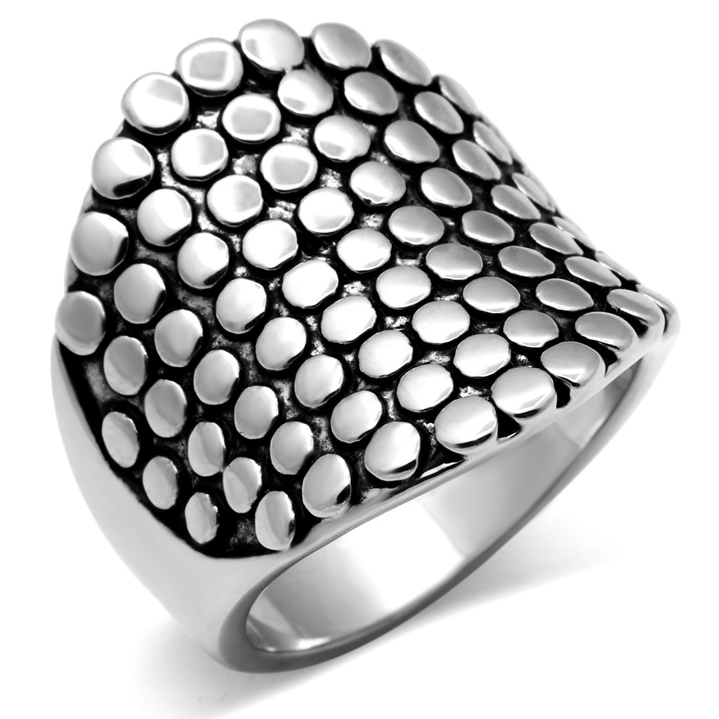 3W194 Rhodium Brass Ring showcasing its sleek design and shiny finish, perfect for minimalist jewelry lovers.