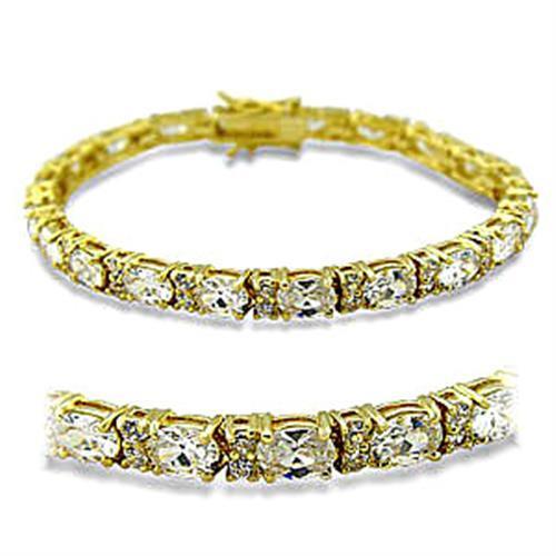 Elegant gold brass bracelet featuring AAA grade clear CZ stone, perfect for any occasion.