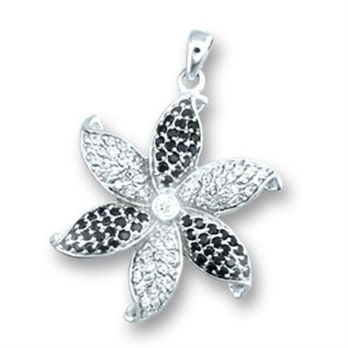 High-Polished 925 Sterling Silver Pendant featuring a clear AAA Grade CZ stone, showcasing its elegant design and shine.