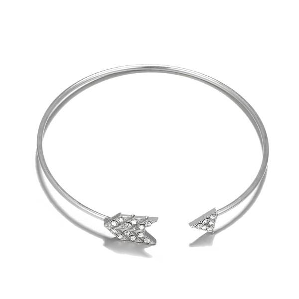 5 Piece Pav'e Loveknot Bracelet Silver Set featuring elegant silver plating and sparkling white crystal pav'e.