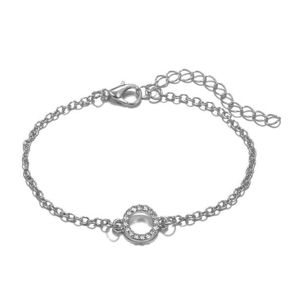 5 Piece Pav'e Loveknot Bracelet Silver Set featuring elegant silver plating and sparkling white crystal pav'e.