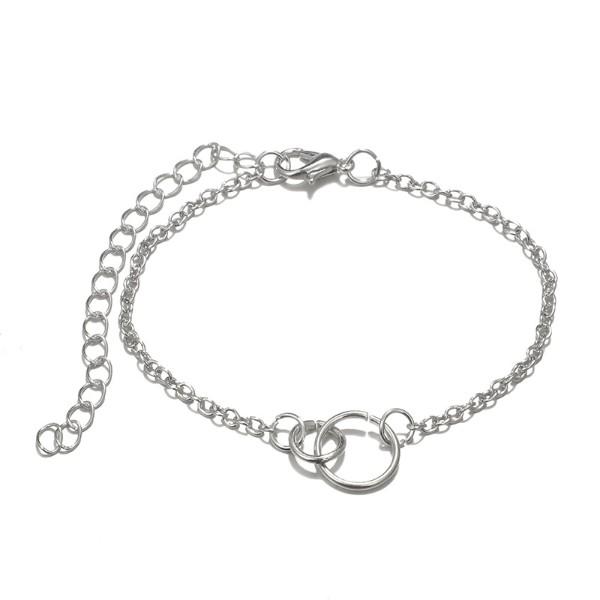 5 Piece Pav'e Loveknot Bracelet Silver Set featuring elegant silver plating and sparkling white crystal pav'e.