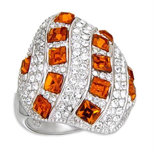 Rhodium brass ring featuring a top-grade topaz crystal centerpiece, showcasing elegance and craftsmanship.