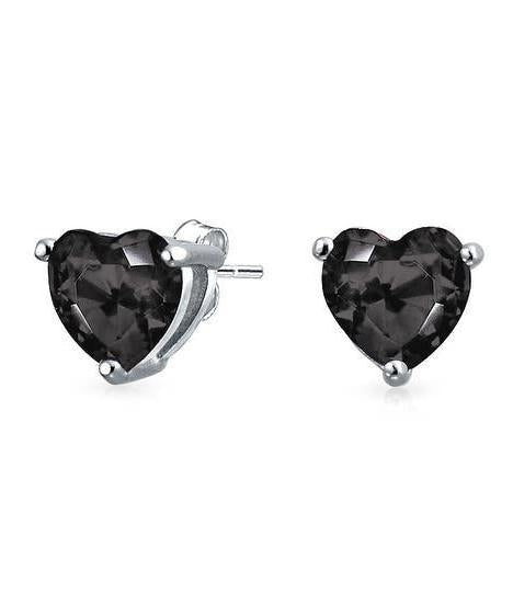 Elegant 6mm heart stud earrings featuring sparkling Austrian crystals set in durable 18K white gold, perfect for any occasion.