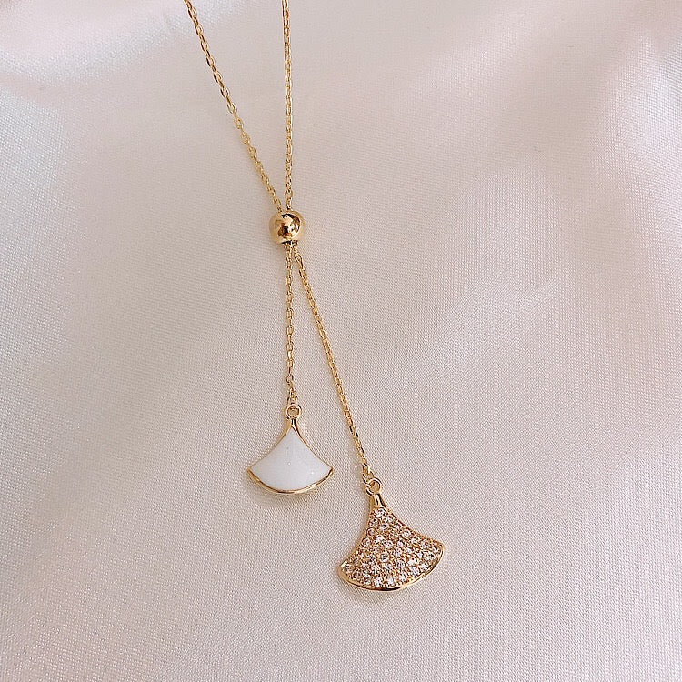 Adjustable Funshaped Drop Necklace made of alloy, featuring a unique fun-shaped design and adjustable length.