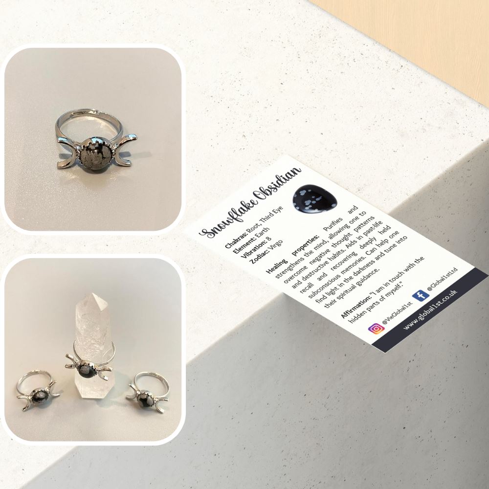 Adjustable ring featuring a 0.5cm gemstone, showcasing its unique design and craftsmanship.