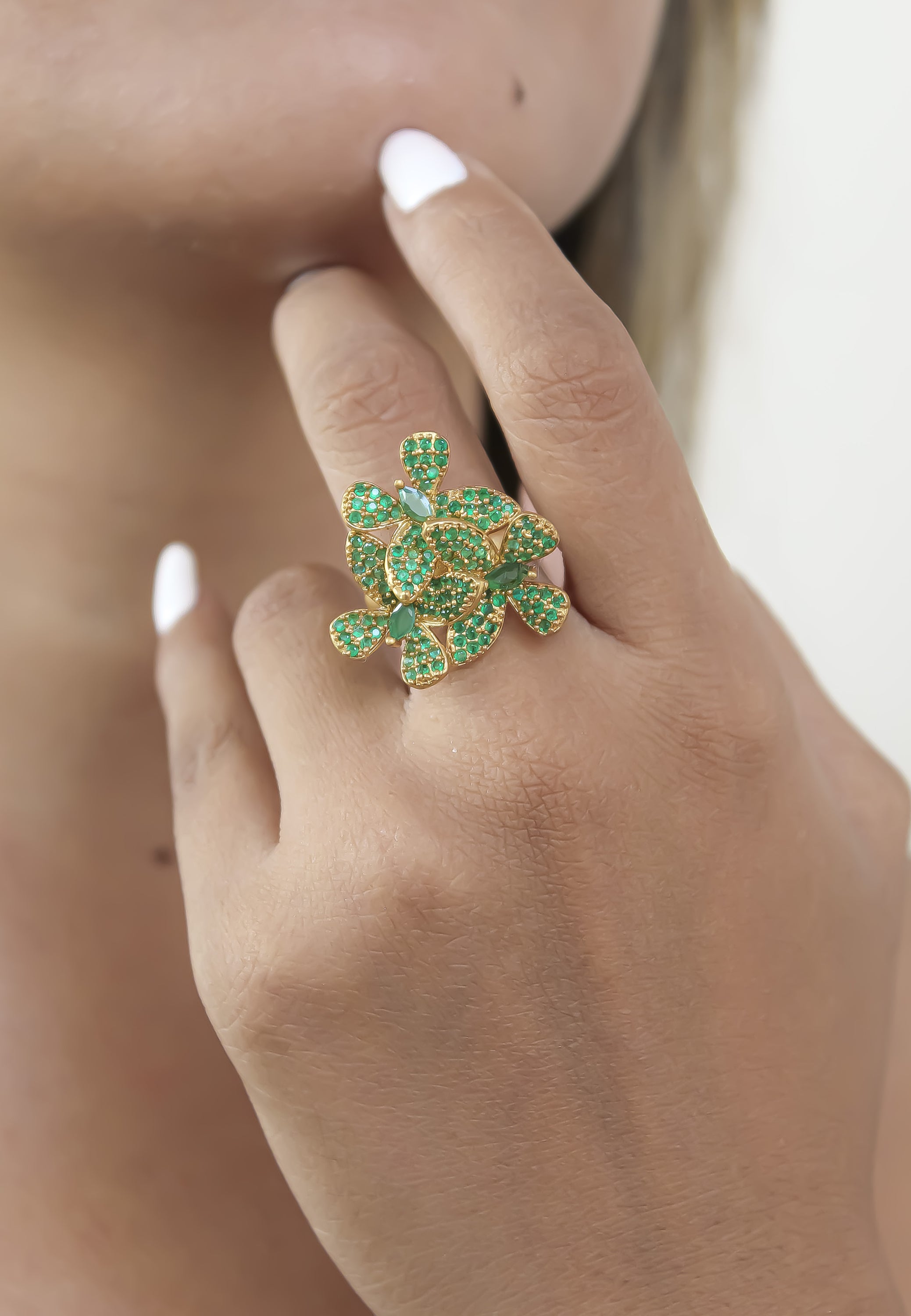 Elegant African Butterfly Ring in 18K gold or silver plating, adorned with sparkling zirconia stones, showcasing a butterfly-inspired design.