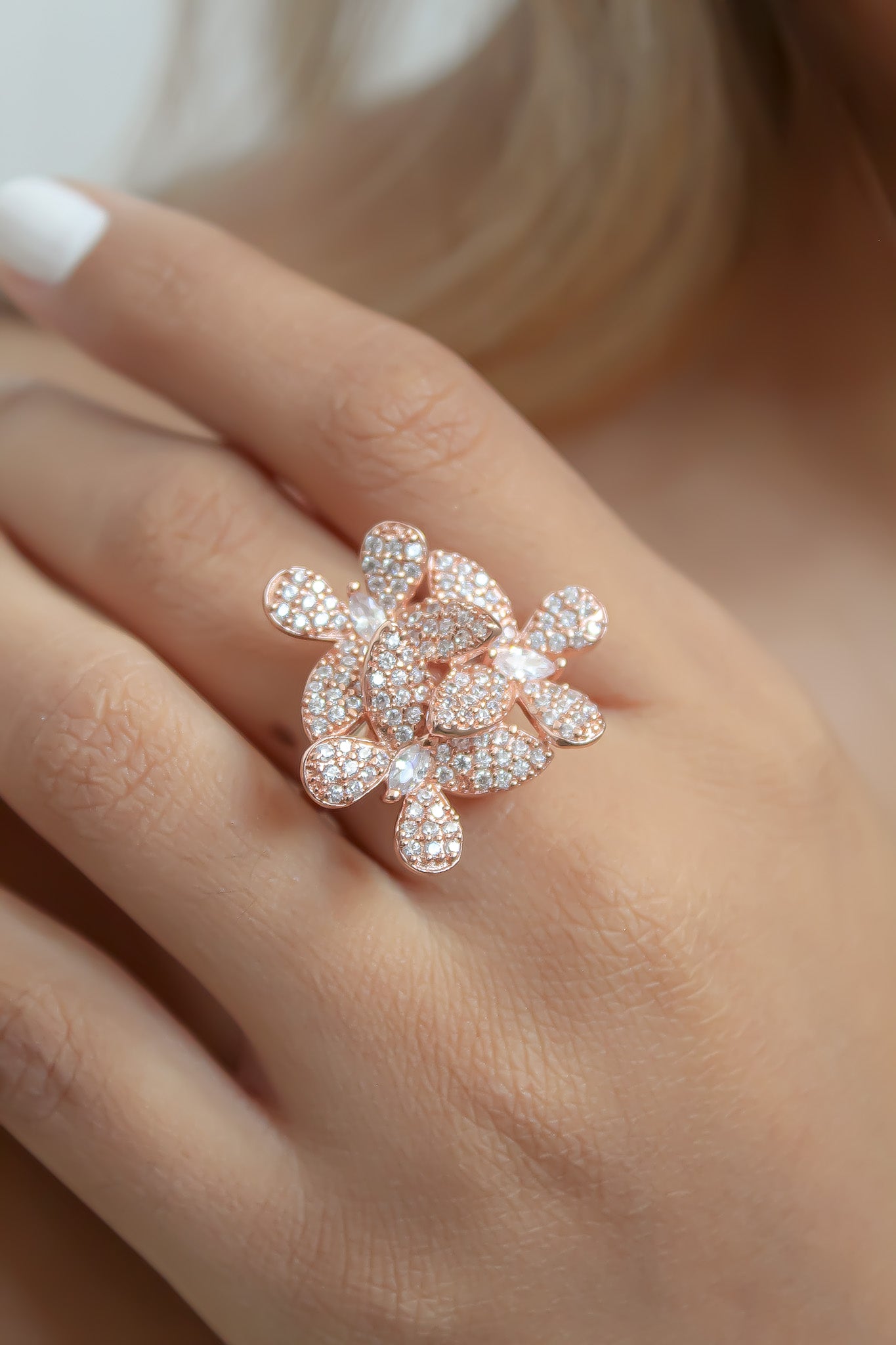 Elegant African Butterfly Ring in 18K gold or silver plating, adorned with sparkling zirconia stones, showcasing a butterfly-inspired design.