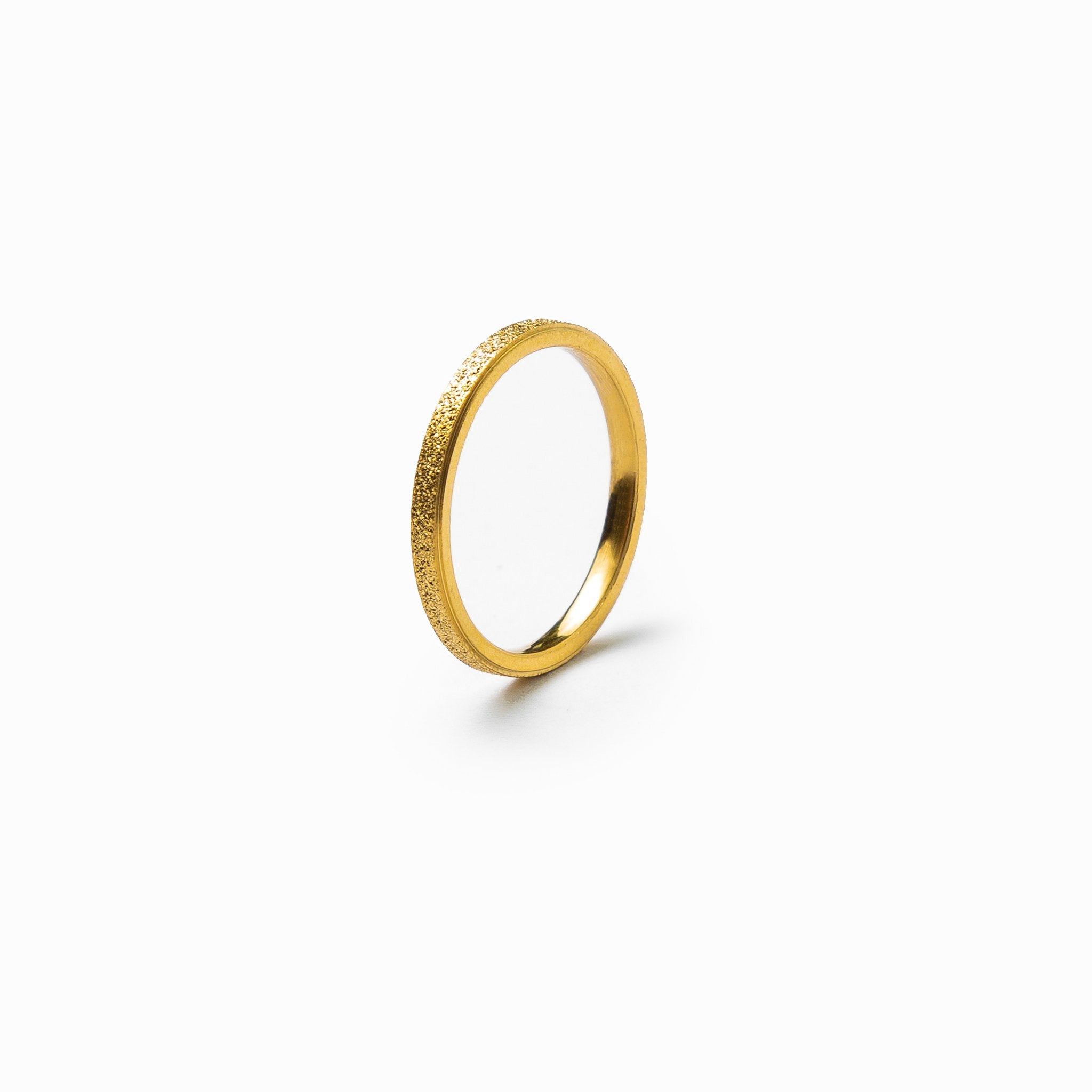 Ahlam Leuven Surface Ring in Gold, showcasing its elegant design and premium stainless steel finish.