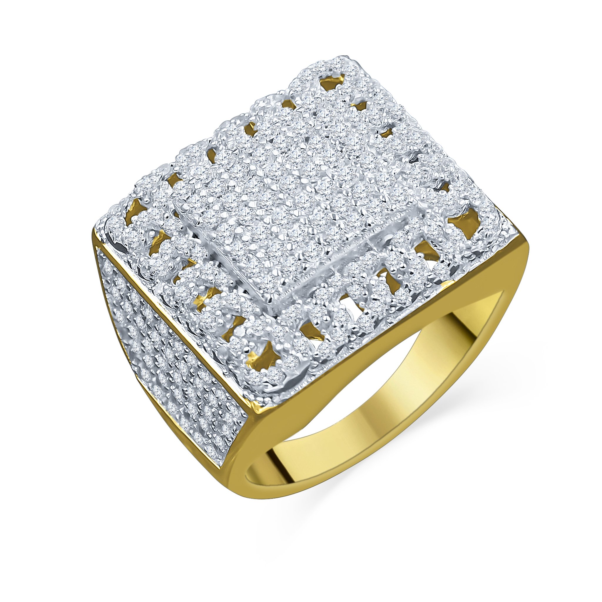 ALLURING 925 Silver Ring featuring micro-pave CZ stones, elegantly designed with a prong setting, showcasing its high-quality craftsmanship.