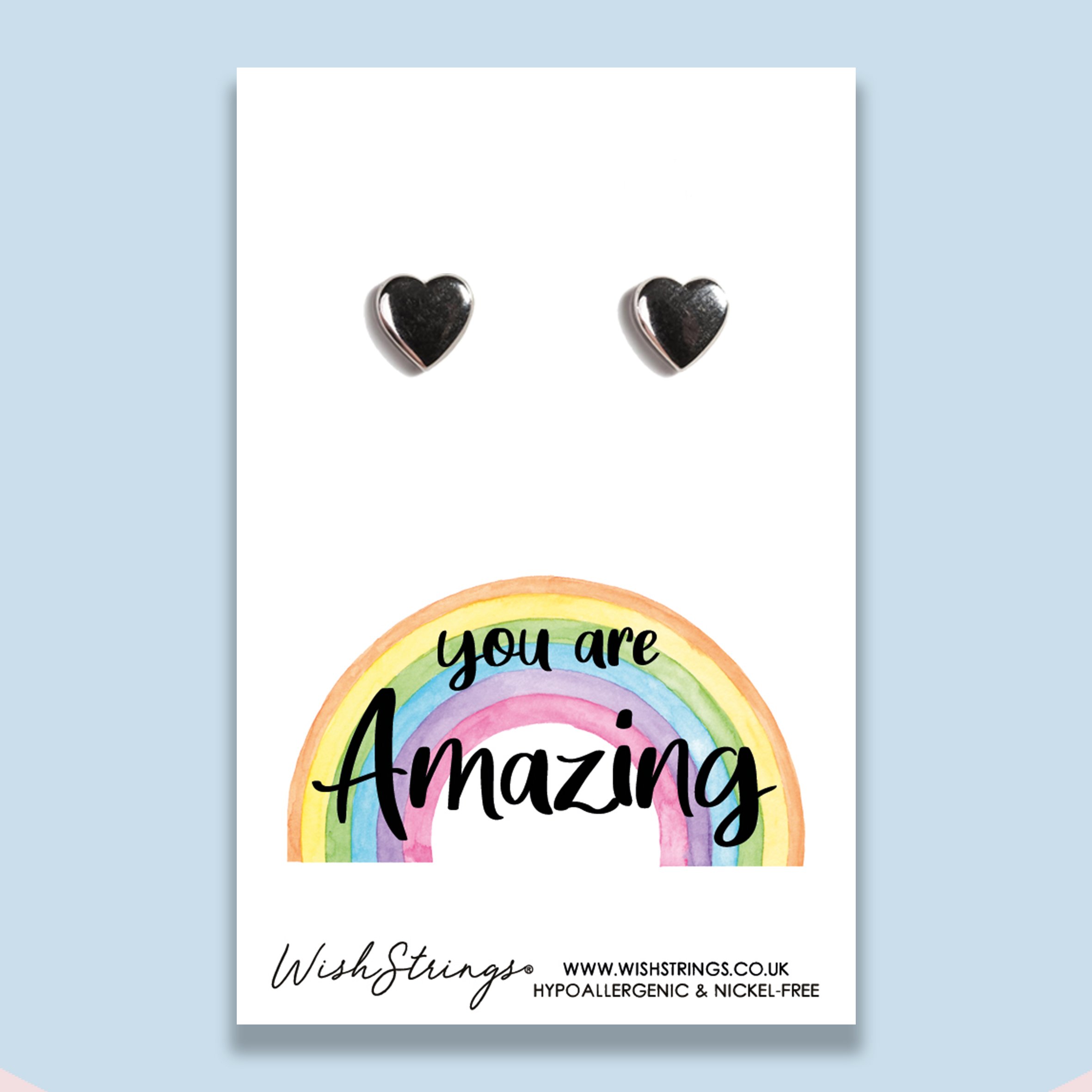 A pair of AMAZING RAINBOW Earrings displayed in a black gift box, showcasing their vibrant colors and elegant design.