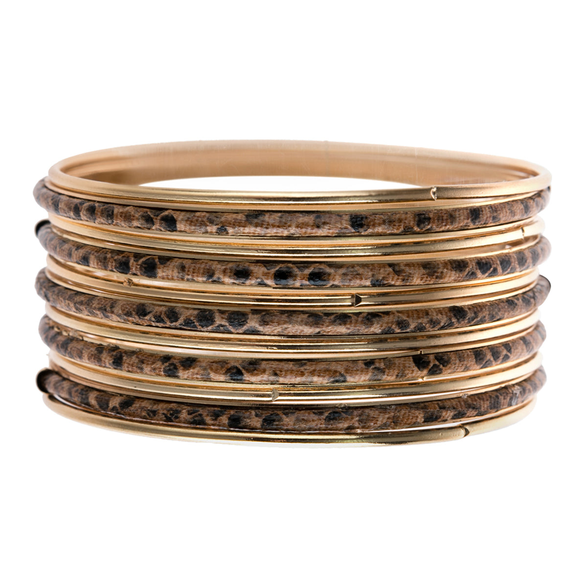 Colorful animal skin bangles bracelets by DOBBI, showcasing vibrant patterns and textures, perfect for summer outfits.