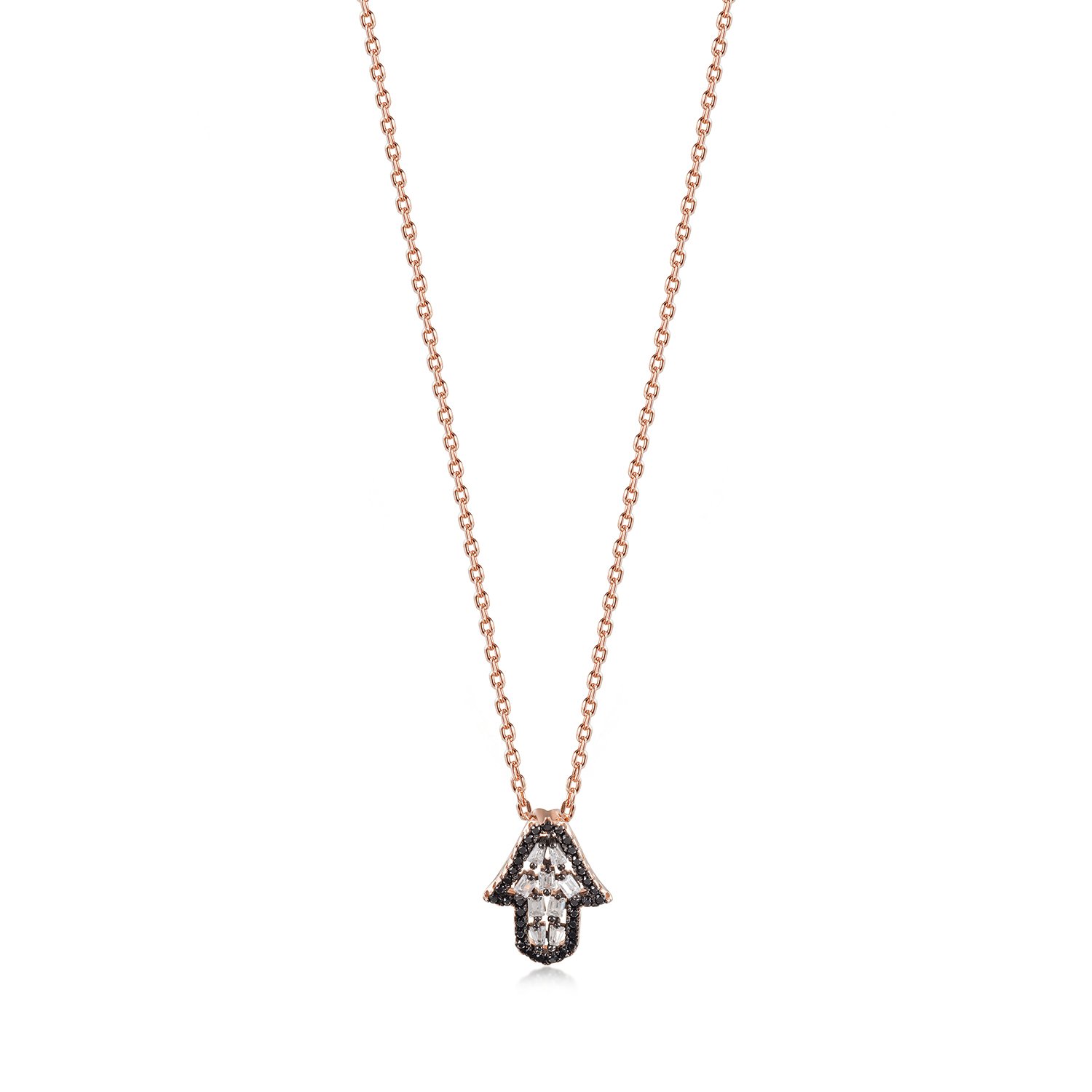 Elegant Arrowhead Pendant Necklace featuring CZ stones and a 14k gold chain, beautifully displayed in a gift box.