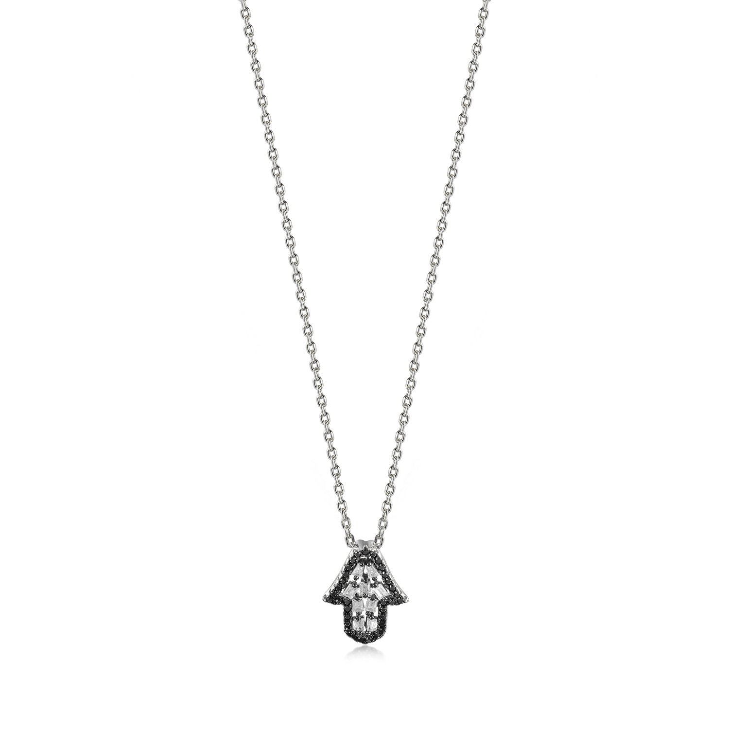 Elegant Arrowhead Pendant Necklace featuring CZ stones and a 14k gold chain, beautifully displayed in a gift box.