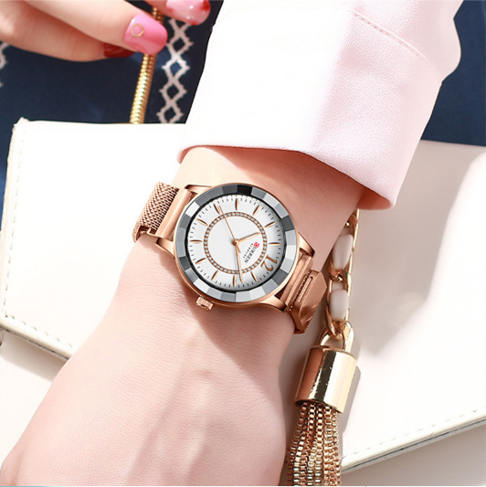 Ascetic Women's Watch I 551095 featuring a brushed finish, numerical indices, and a stylish cuff bracelet design.