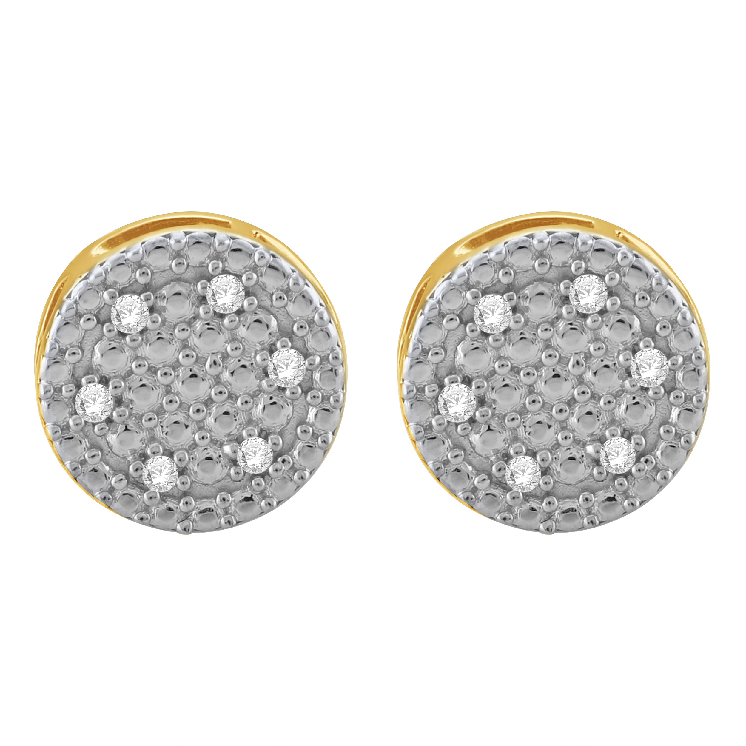 ATRACTIVA earrings featuring high-quality diamonds in an orbital screw back design, elegantly displayed.