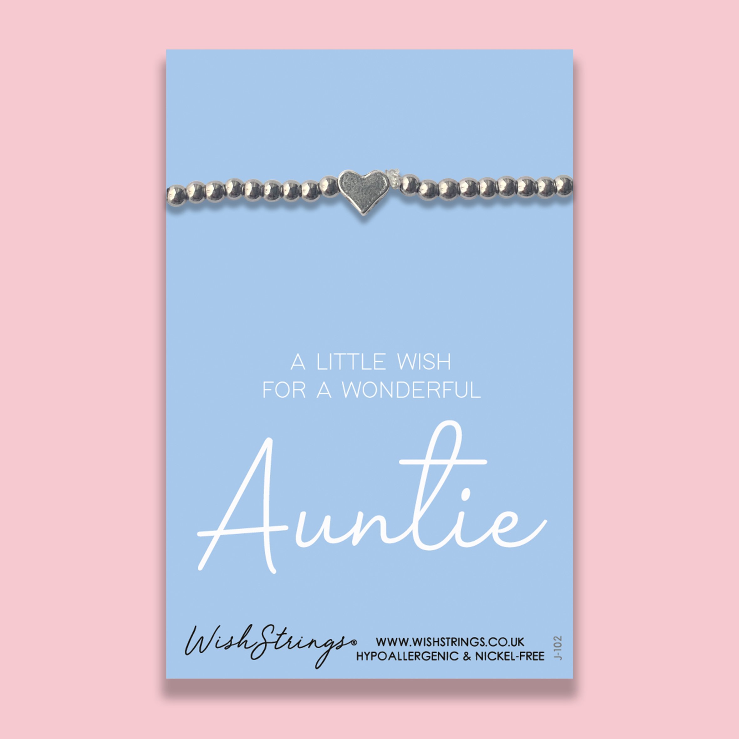 AUNTIE - J102-B handmade jewellery piece from WishStrings®, showcasing intricate design and craftsmanship.