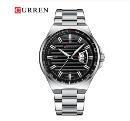 AUREATE CURREN CLASSIC METAL I 551027 watch featuring a white dial, golden stainless steel strap, and elegant design.