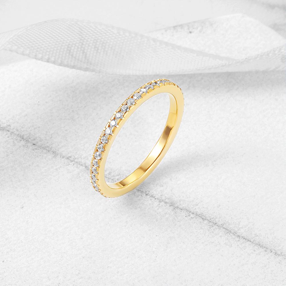 AURORA Ring made of 316L surgical stainless steel with 14K gold PVD plating, showcasing its elegant design and hypoallergenic features.