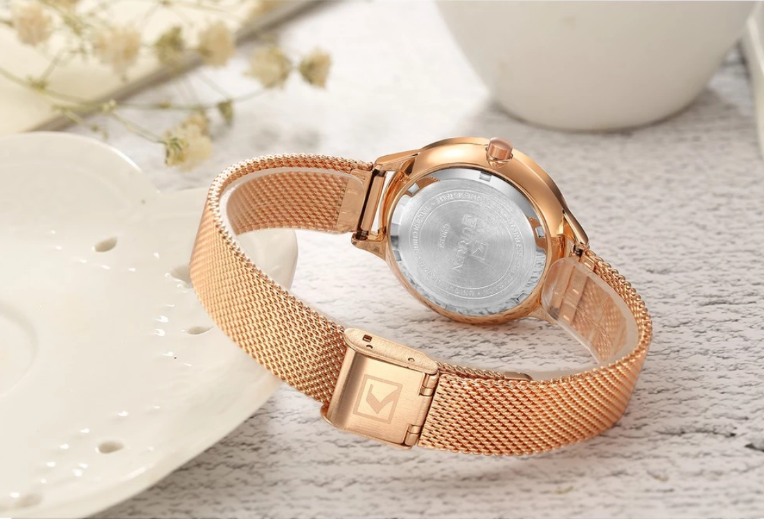 AWESOME Women Watch featuring a stylish design with a double push pin buckle and water resistance, perfect for modern women.