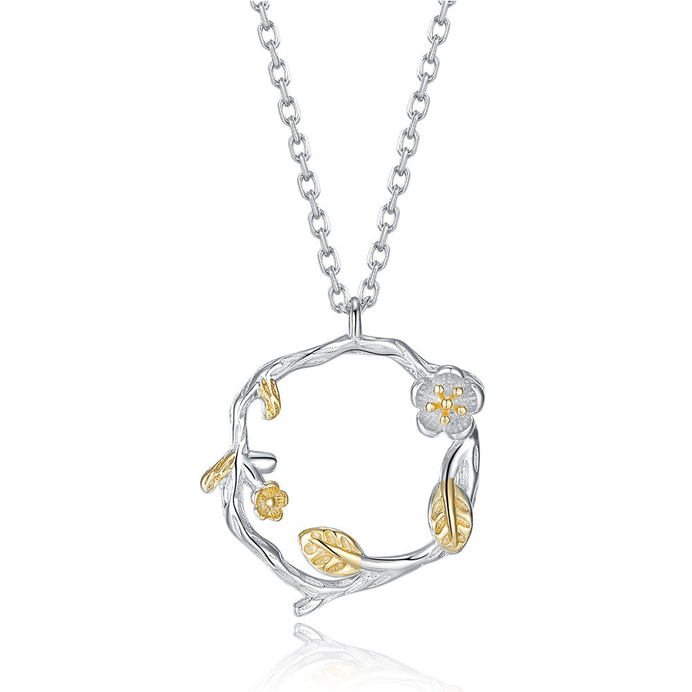 Back to school necklace made of 925 sterling silver with white sapphire, showcasing elegance and meaning.