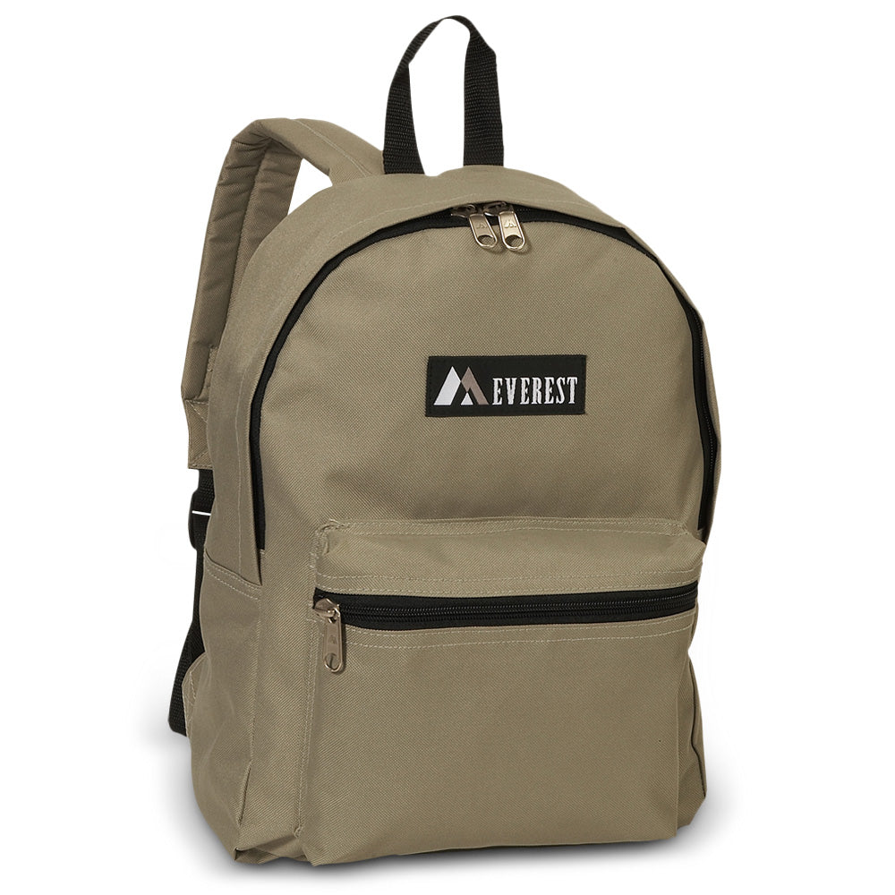 Basic Backpack in foldable nylon, showcasing its dual zippered compartments and adjustable shoulder strap.