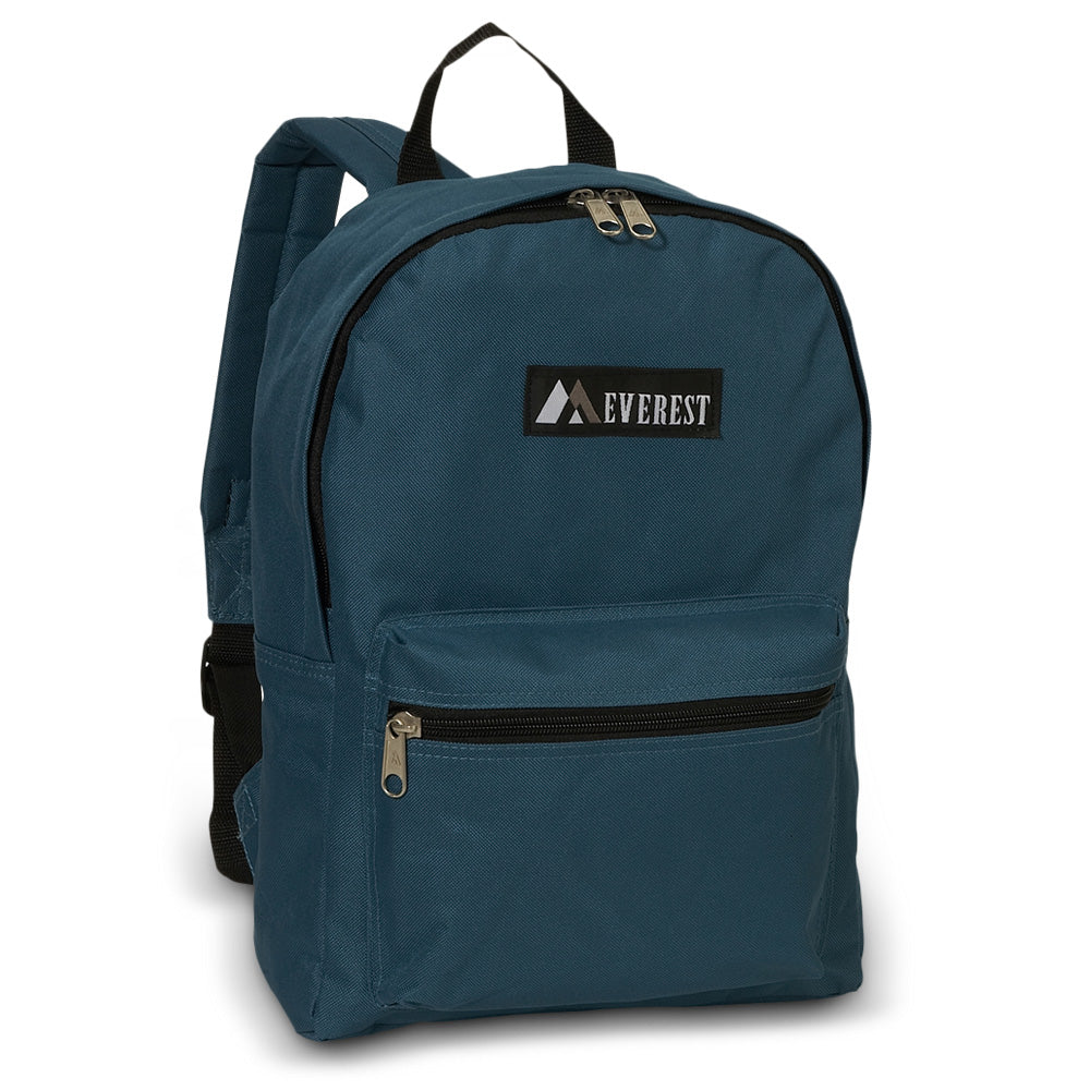 Basic Backpack in foldable nylon, showcasing its dual zippered compartments and adjustable shoulder strap.