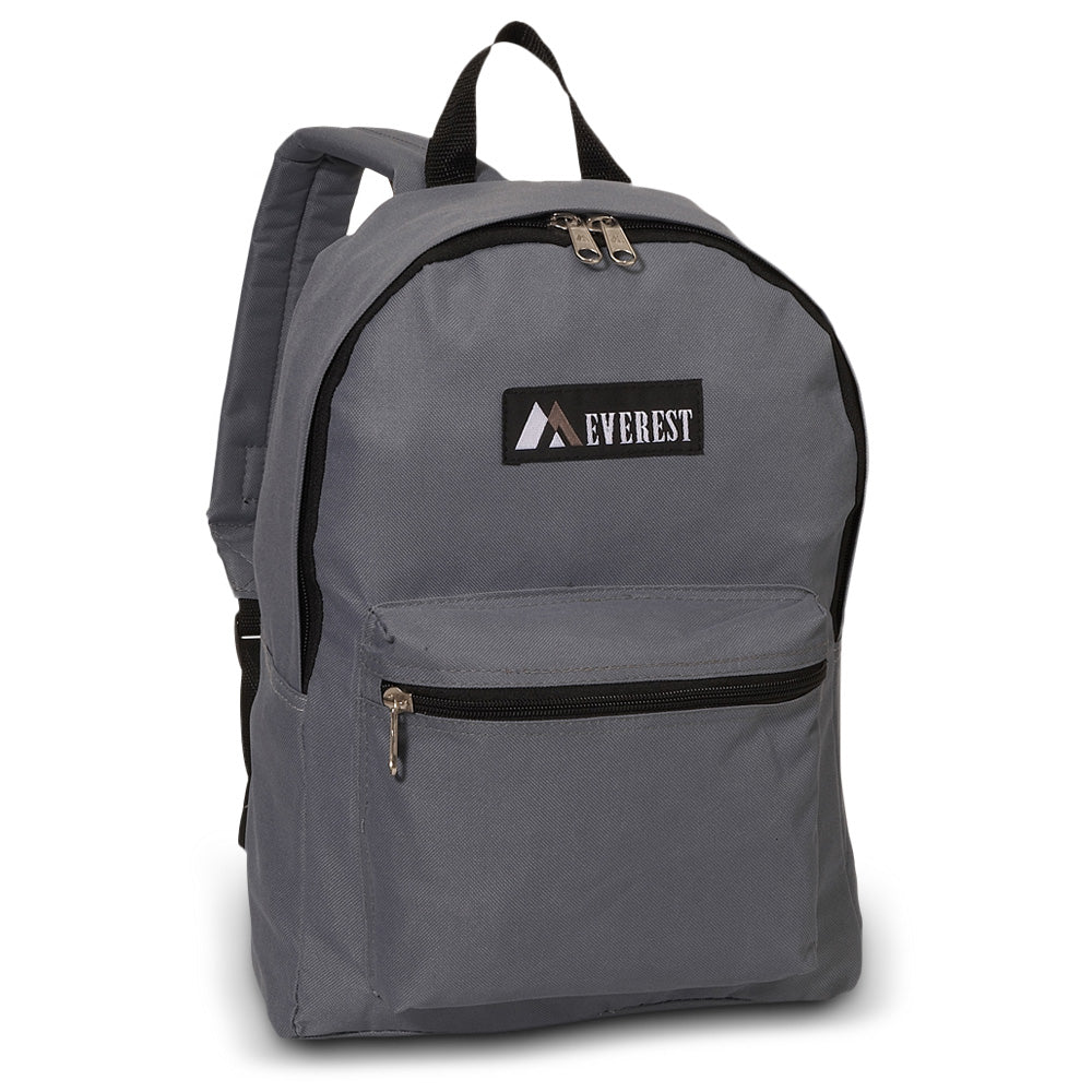 Basic Backpack in foldable nylon, showcasing its dual zippered compartments and adjustable shoulder strap.