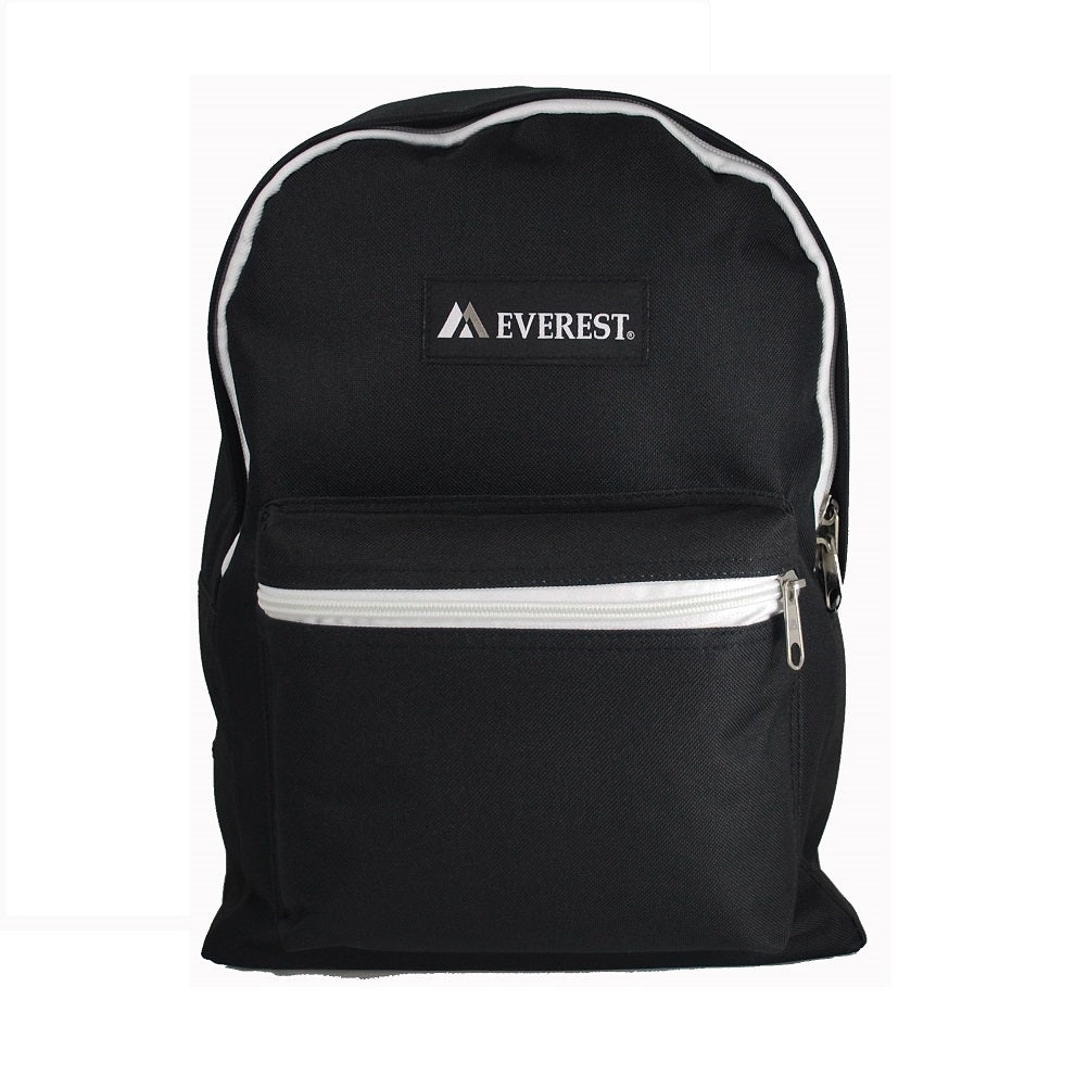 Basic Backpack in foldable nylon, showcasing its dual zippered compartments and adjustable shoulder strap.