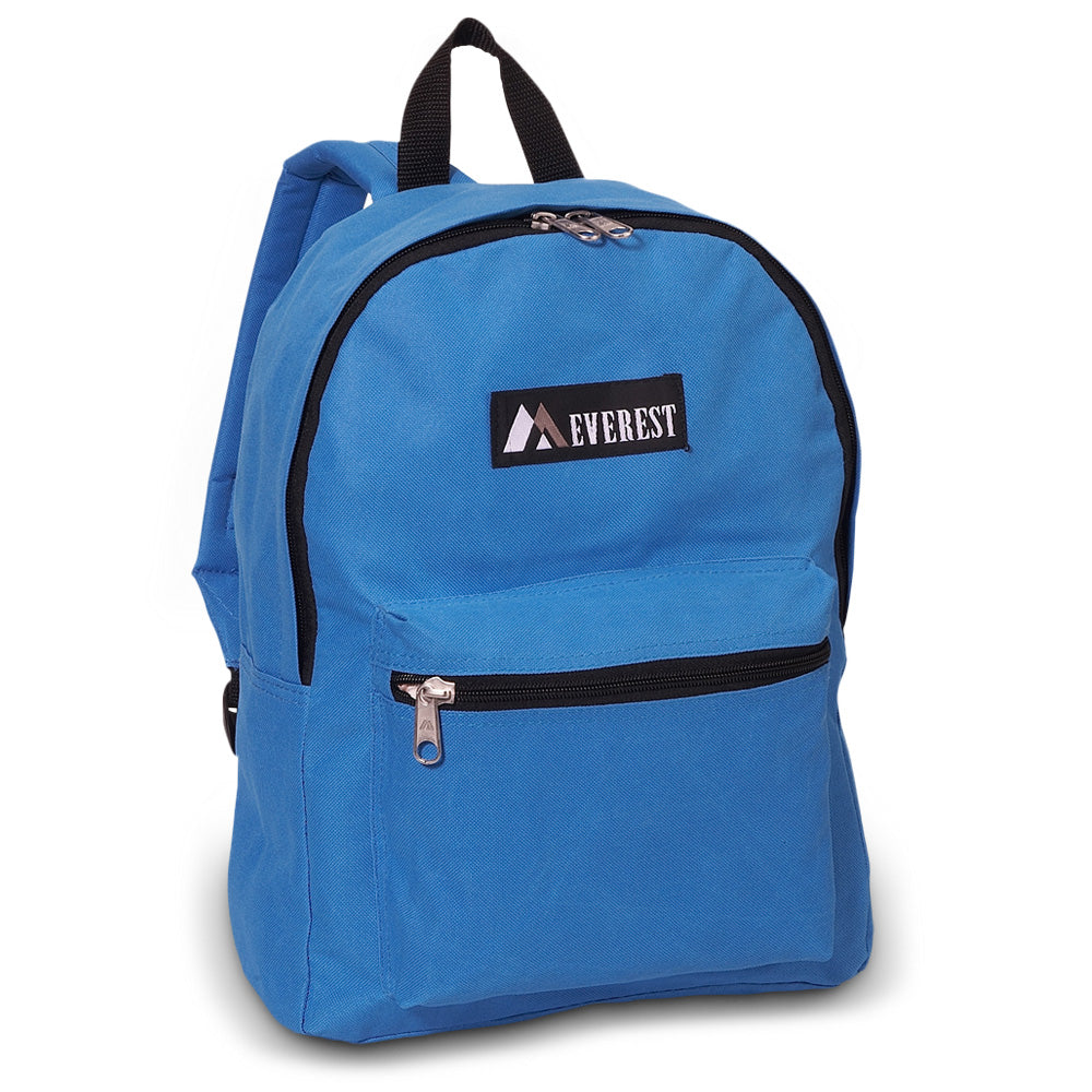 Basic Backpack in foldable nylon, showcasing its dual zippered compartments and adjustable shoulder strap.