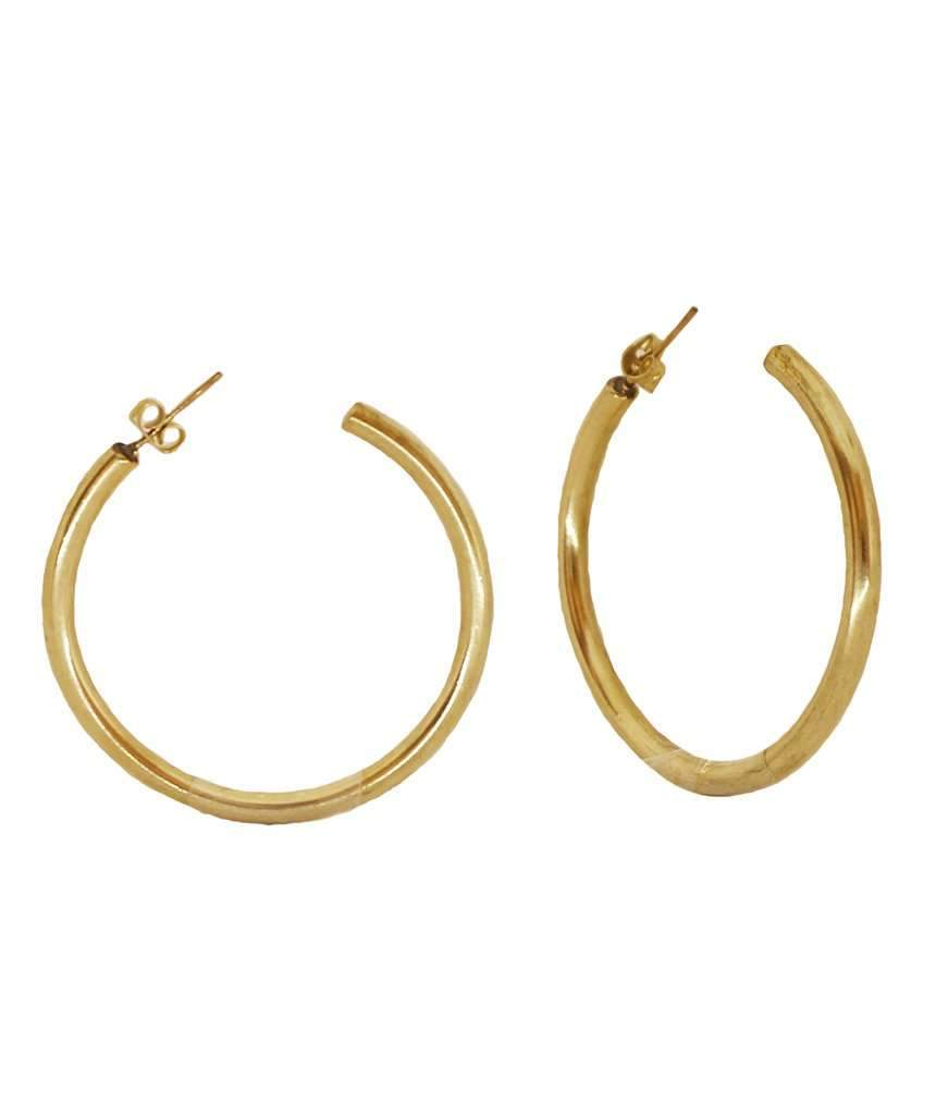 A pair of elegant Basic Semi-Open Hoop Earrings in gold and silver, showcasing their classic design and hypoallergenic features.