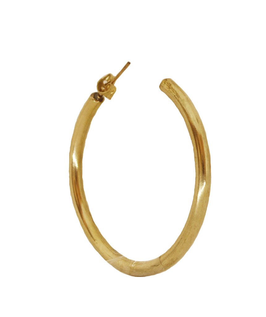 A pair of elegant Basic Semi-Open Hoop Earrings in gold and silver, showcasing their classic design and hypoallergenic features.