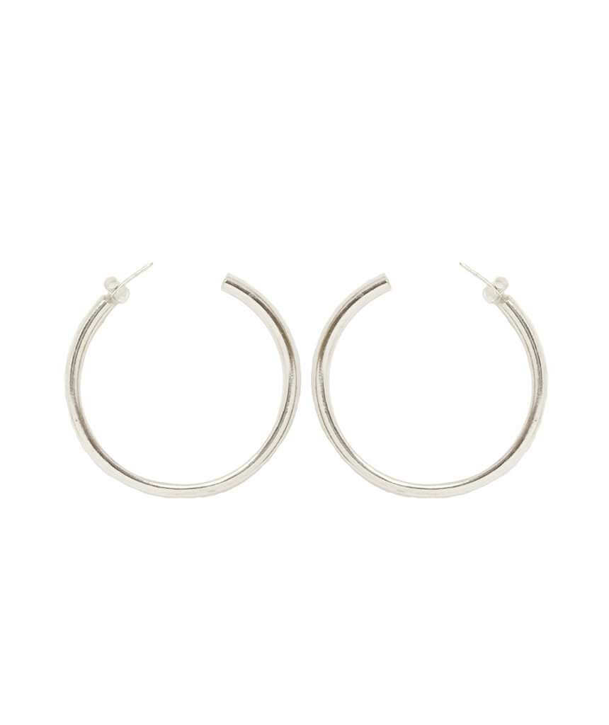 A pair of elegant Basic Semi-Open Hoop Earrings in gold and silver, showcasing their classic design and hypoallergenic features.